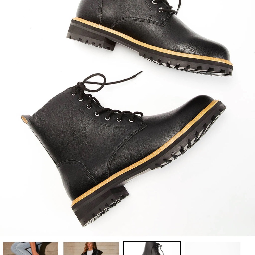 Classic Black Lace-Up Boots for Women